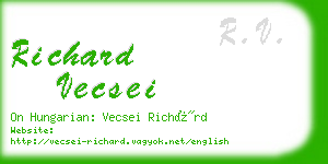 richard vecsei business card